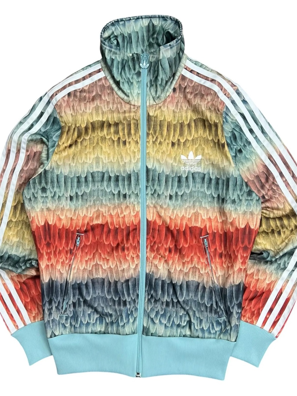 adidas Originals Menire Firebird track jacket feather print multicolor small